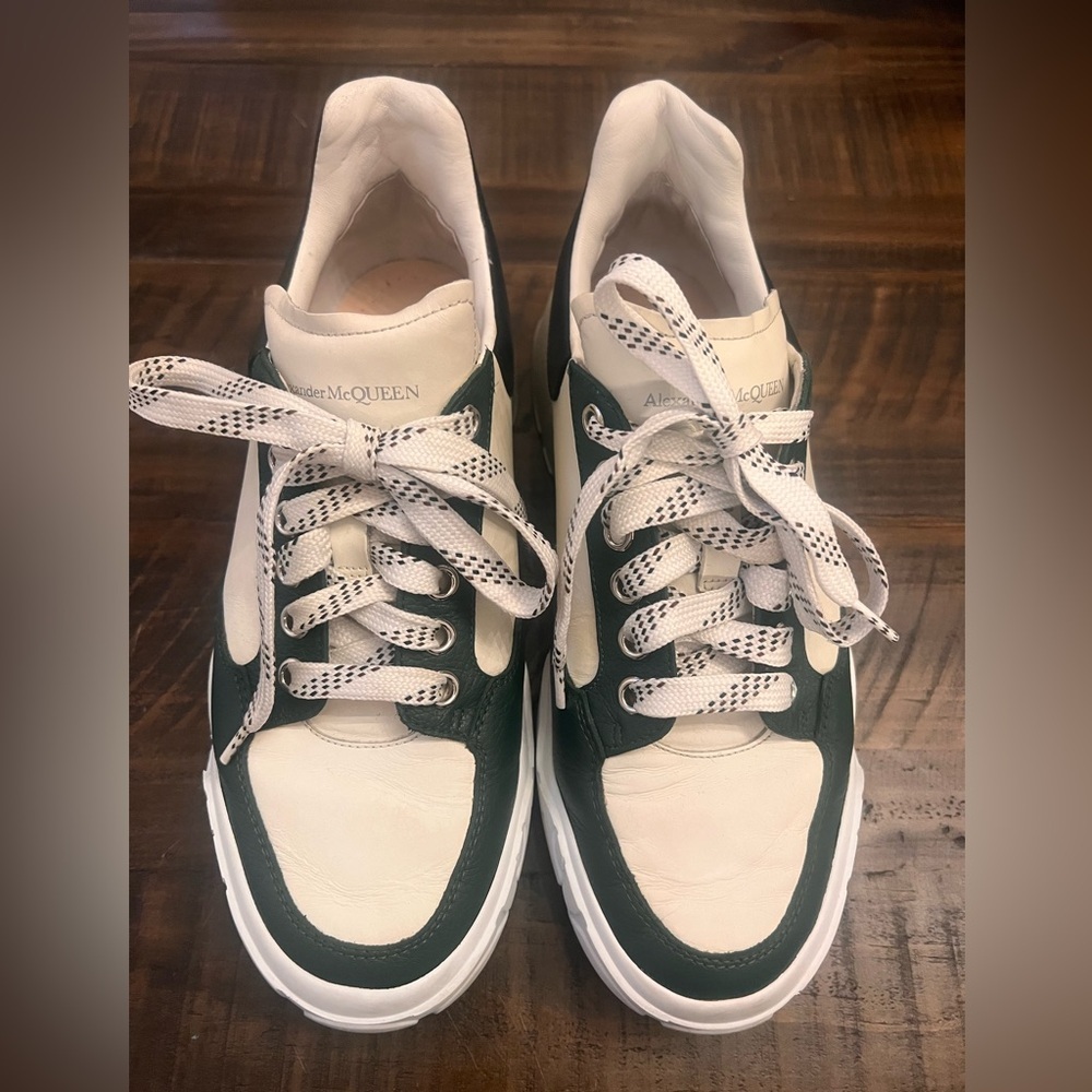 Alexander McQueen Court Sneaker Green White Men’s EU 42 authentic